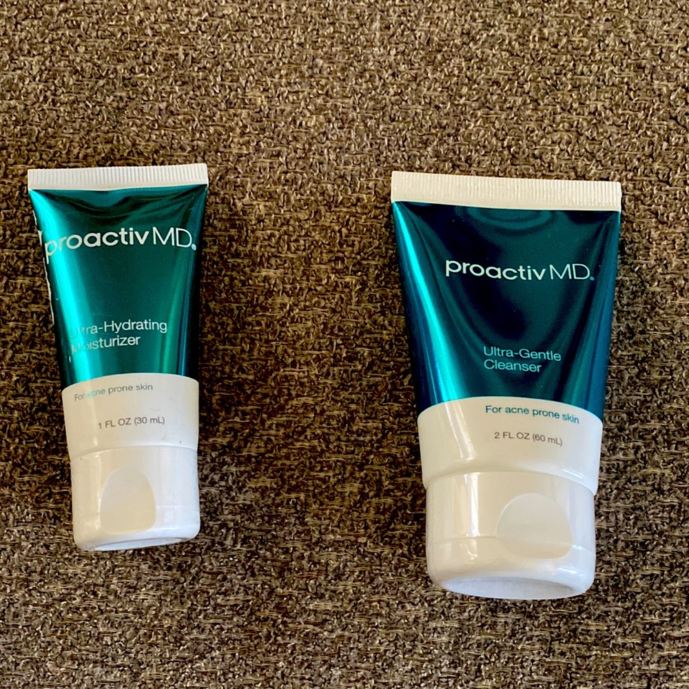 Proactive MD, ultra gentle cleanser and ultra hydrating moisturizer